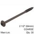 KREG Hd Protec Kote Pocket Hole Screws 64mm 2.50' #14 Coarse Thread Mx